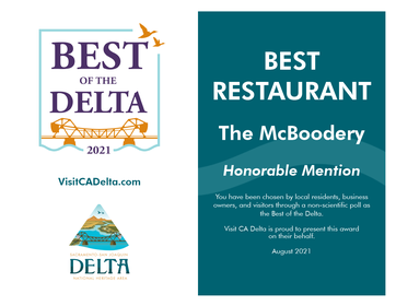 Best Of The Delta 2021 - Honorable Mention For Best Restaurant - The McBoodery