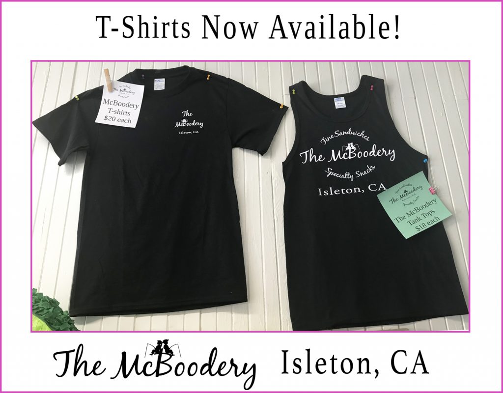 T-Shirts $20 - sleeveless T's $18