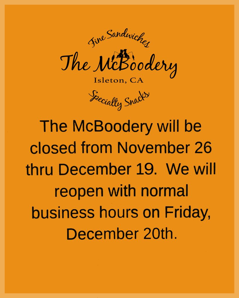 It’s that Time of Year Again. We will be Taking a Small Break after this week. So we are OPEN Today and for One More Week (thru Monday November 25th). We will Reopen on December 20th with Gift Baskets, House Plants, Gift Cards and Other Goodies for Last Minute Holiday Gifts (not to mention Our Full Menu!!)! We hope to see you soon!